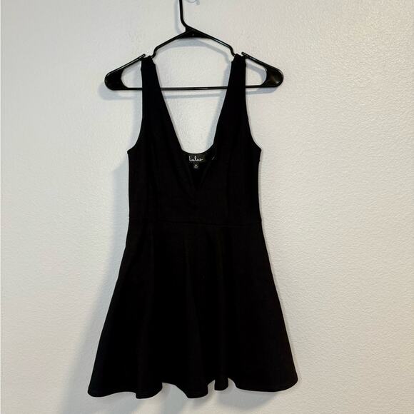 Lulus Skater Mini Dress Black Size M - Picture 1 of 8